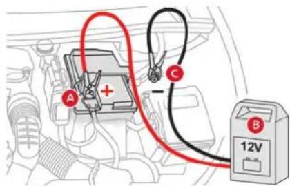 CITROEN C5 Aircross (2024) - Charger la batterie 12 V avec un chargeur de batterie - 4