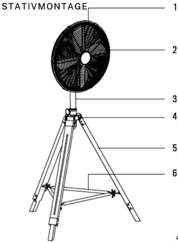 Create AIR TRIPOD RETRO - LISTE DER EINZELTEILE - 1