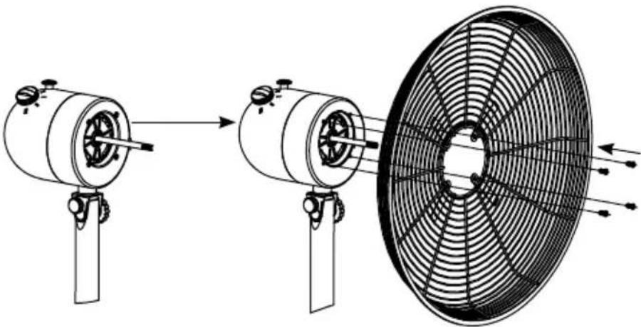 Create AIR TRIPOD RETRO - BLADE AND GRILL ASSEMBLY - 1