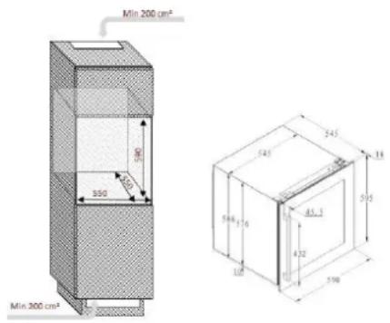 CLIMADIFF CBI40DB1 - Esquema de empotramiento - 1