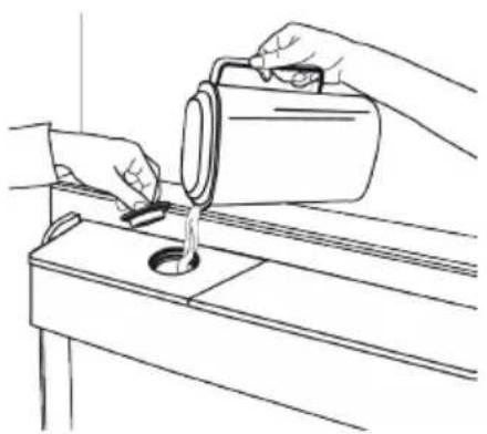 BEKO B3RCNE564HDXB - Filling the water tank of the water dispenser - 1