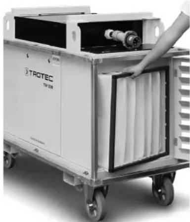 TROTEC TEH 200 - Remplacement du filtre - 2