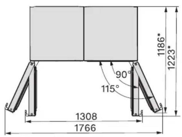 MIELE FNS 4382 D - Dimensions d'installation/ Vue de dessus - 2