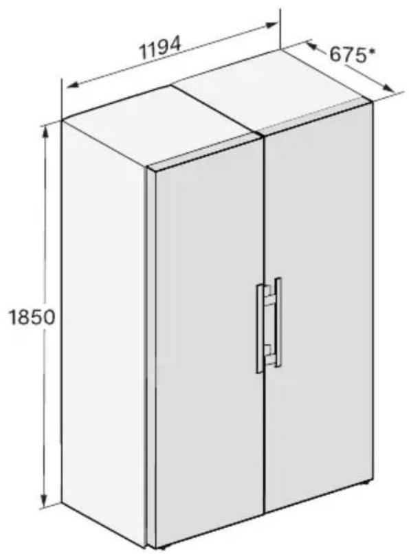 MIELE FNS 4382 D - Dimensions d'installation/ Vue de dessus - 1