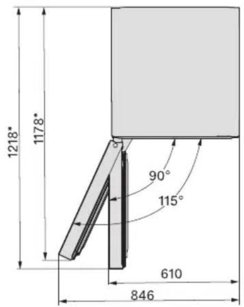 MIELE FNS 4382 D - Dimensions d'installation/ Vue de dessus - 2