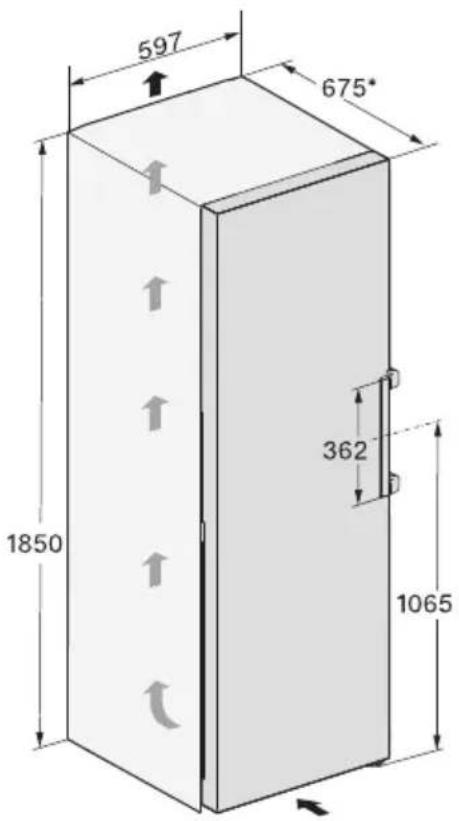 MIELE FNS 4382 D - Dimensions d'installation/ Vue de dessus - 1