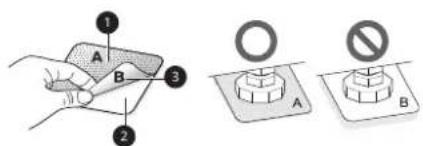 LG WM6998HVA - Place the adhesive side ③ of the non-skid pad on the floor. - 1