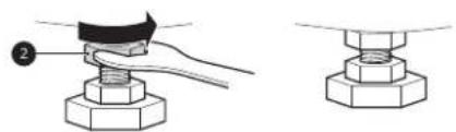 LG WM6998HVA - Tighten the locknuts ② - 1