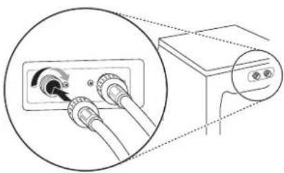 LG WM6998HVA - Cómo conectar las mangueras de entrada de agua - 4