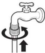 LG WM6998HVA - Connect the water supply hoses. - 1