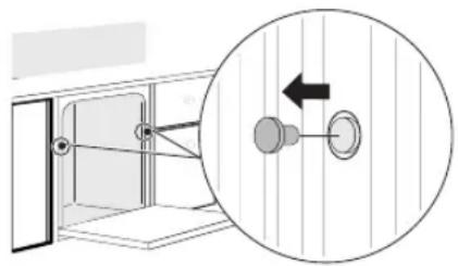 LG LDPN454HT - Fixation du lave-vaisselle au cadre de l'armoire - 1