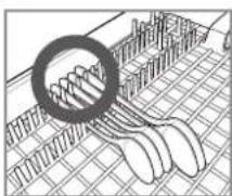 LG LDPH5554D - Loading Silverware into the Cutlery Rack - 2