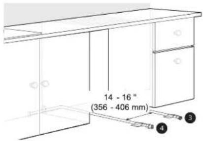 LG LDPH5554D - Cómo pasar la línea de suministro de agua y el cableado eléctrico - 2