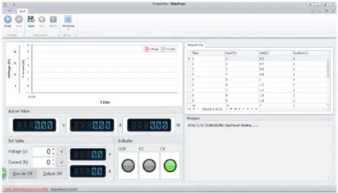 VELLEMAN LABPS3005DN - Ecrã principal. - 1