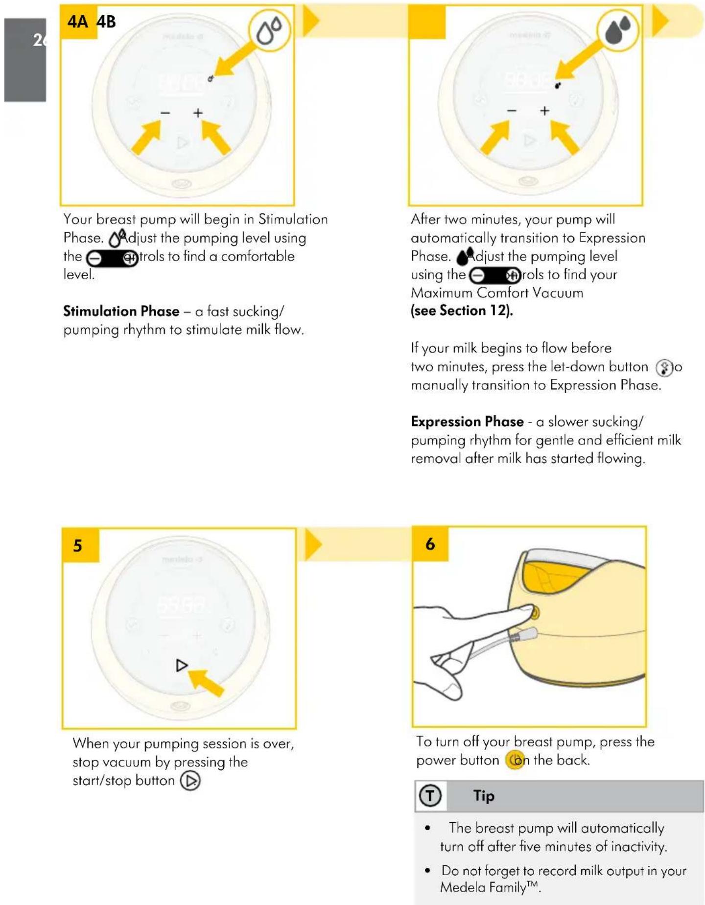 MEDELA Sonata - Operating Your Breast Pump (cont.) - 1