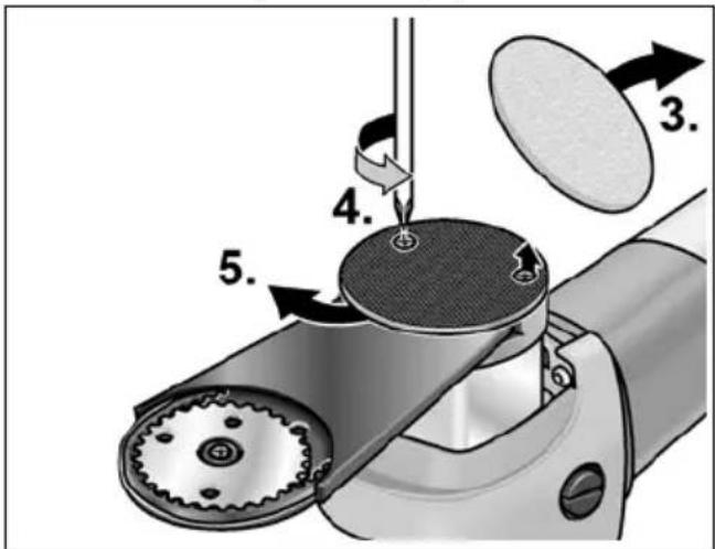 Flex SFE 8-2 115 - Sostituzione della cinghia dentata - 2