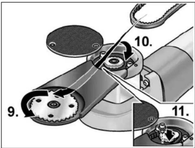 Flex SFE 8-2 115 - Changing the toothed belt - 4