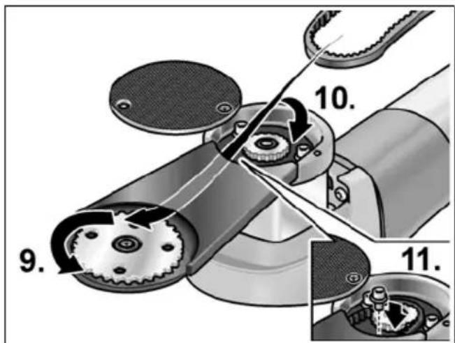 Flex SFE 8-2 115 - Krumpliuotojo diržo keitimas - 3