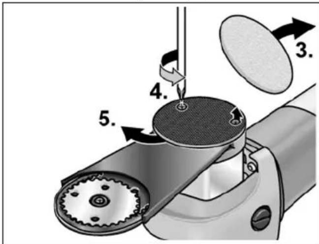 Flex SFE 8-2 115 - Changing the toothed belt - 2