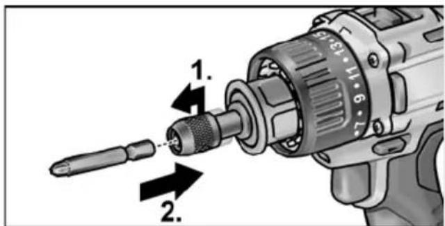 Flex DD 2G 10.8-EC - Instrumentu ievietošana - 1