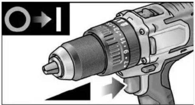Flex PD 2G 18.0-EC - Encender la herramienta eléctrica - 1