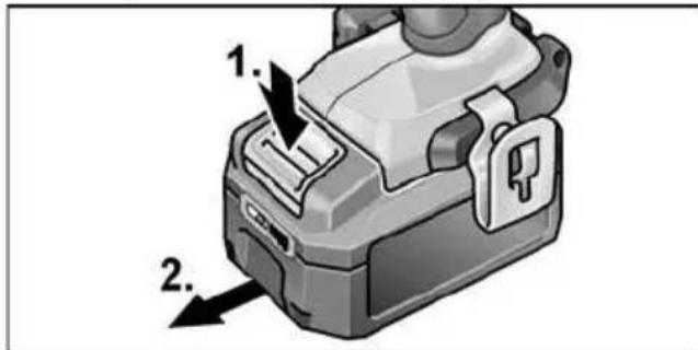 Flex DD 2G 18.0-EC - Inserting/replacing the battery - 2