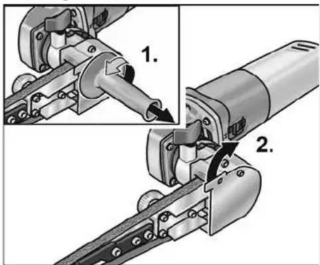 Flex BRE 8-4 INOX Set - Colocar ou substituir a fita de lixa - 1