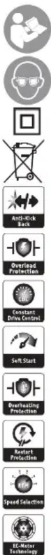 Flex L 13-10 125-EC - Symbols on the power tool - 1