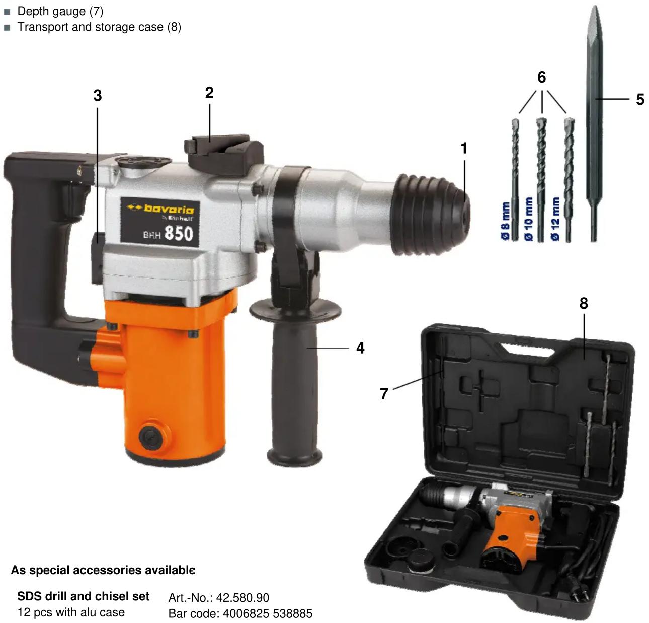 Bavaria by Einhell BRH 850 - Technical Data - 1