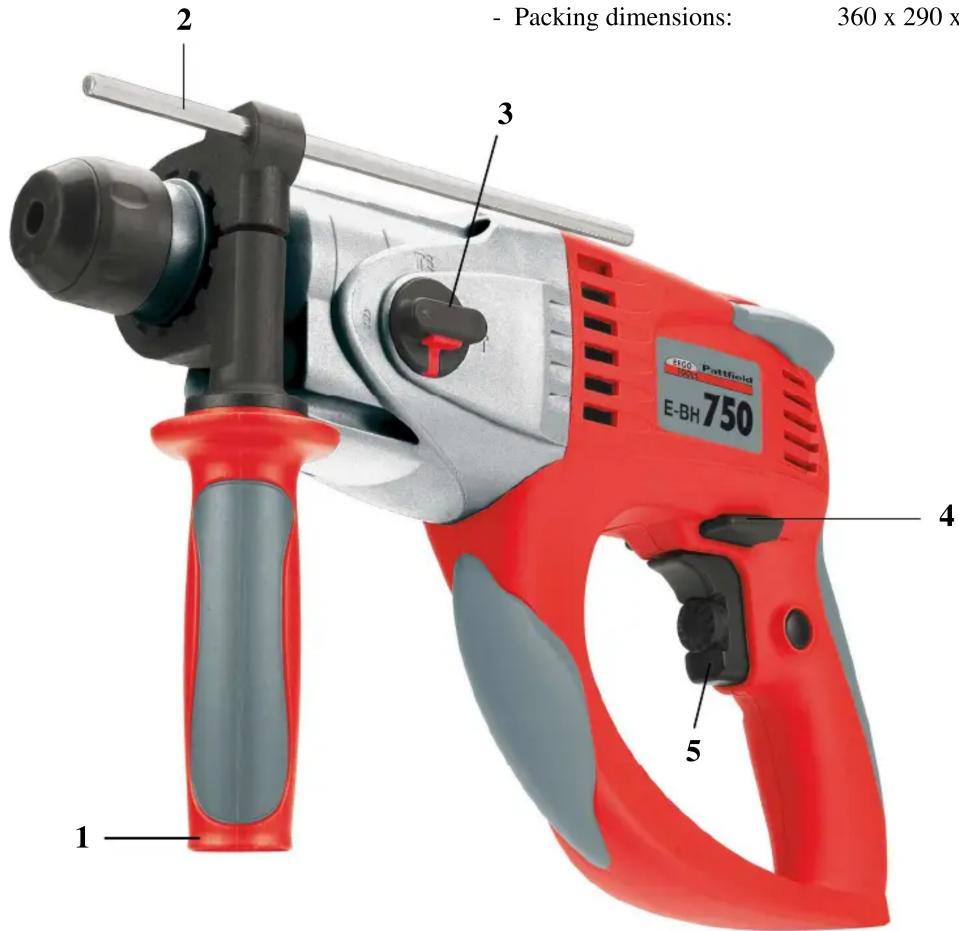 Ergotools Pattfield E-BH 750 - Technical data: - 1