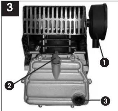 Herkules Airtech 2200 - Montaje del amortiguador de goma (2): - 2