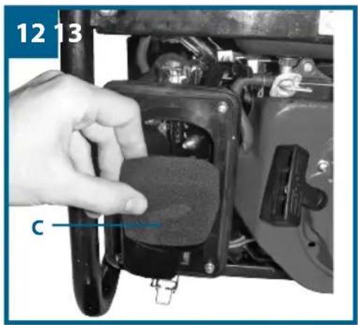 Workzone WZSE 2800 - Cambio dell'olio/controllo del livello (prima di ogni utilizzo) (Fig. 10) - 3