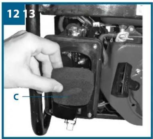 Workzone WZSE 2800 - Vidange d'huile / contrôle du niveau d'huile (avant chaque utilisation) (fig. 10) - 3