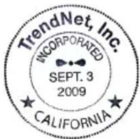 TRENDNET TI-W100 - Manufacturer's Nom et Adre - 2