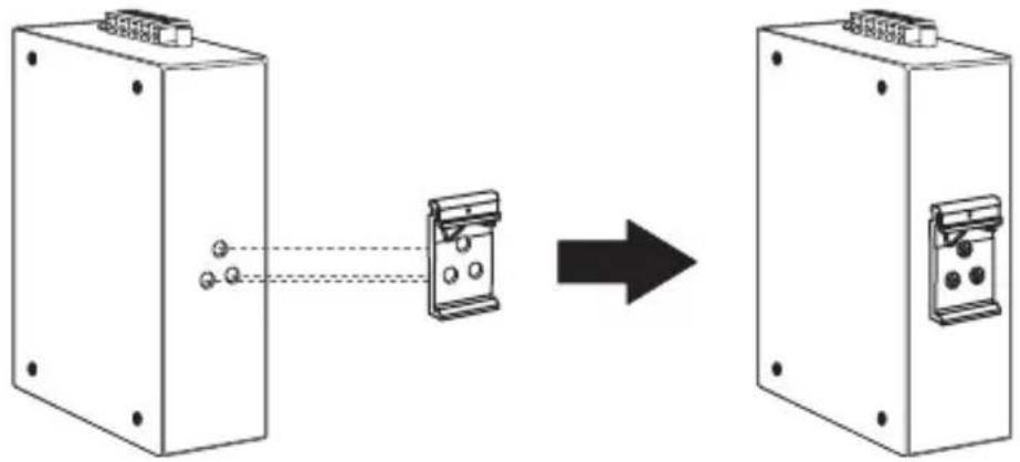 TRENDNET TI-W100 - Instructions de fixation sur rail DIN - 1
