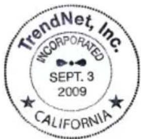 TRENDNET TI-WP100 - Manufacturer's Nom et Adre - 2