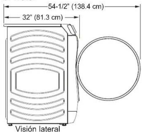 GE PFW870SPVRS - DIMENSIONES DE LA LAVADORA - 2