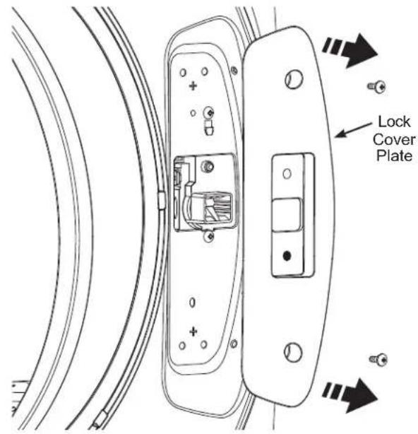 GE PFW870SPVRS - REMOVE LOCK ASSEMBLY AND INSTALL ON OPPOSITE SIDE OF WASHER - 1