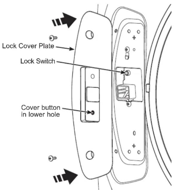 GE PFW870SPVRS - REMOVE LOCK ASSEMBLY AND INSTALL ON OPPOSITE SIDE OF WASHER (CONTINUED) - 2