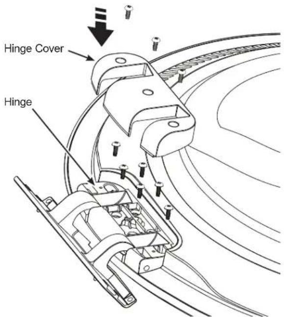 GE PFW870SPVRS - REPLACE THE DOOR HINGE AND THE DOOR HINGE COVER ON THE OPPOSITE SIDE - 1