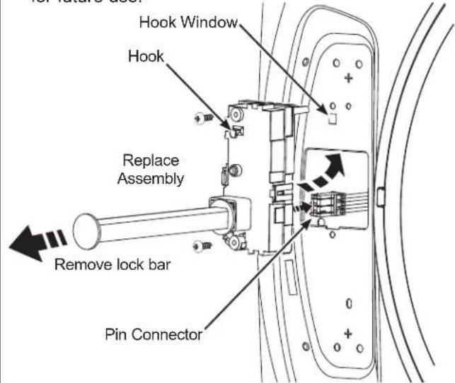 GE PFW870SPVRS - REMOVE LOCK ASSEMBLY AND INSTALL ON OPPOSITE SIDE OF WASHER (CONTINUED) - 2