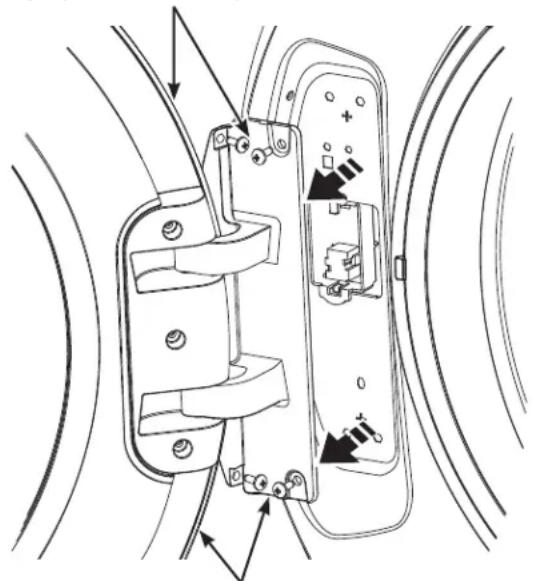 GE PFW870SPVRS - RETIRE EL ENSAMBLE DE LA PUERTA - 1