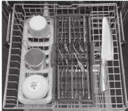 GE PDT795SBVTS - Optional Loading Patterns - 3rd Rack with Deep Clean Wash Manifold (on some models) and Removable Silverware Caddy (on some models) - 4