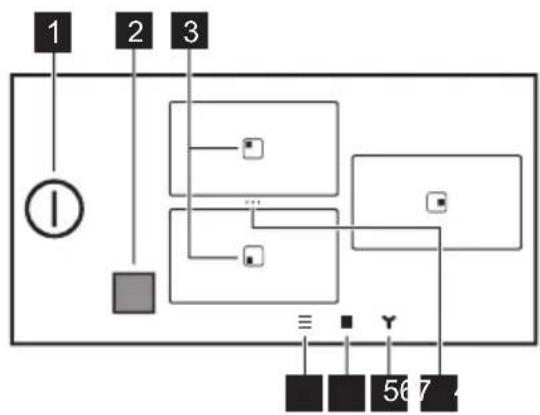 AEG NIG63Q30AB - Disposição do painel de comandos - 1