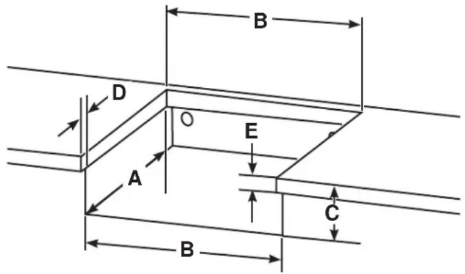 GE Profile PLU621DWBB - CABINET AND COUNTER CUTOUT DIMENSIONS - 1