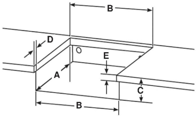 GE Profile PLU612RWSS - DIMENSIONES DE LOS ESPACIOS LIBRES DE LOS GABINETES Y LA ENCIMERA - 1