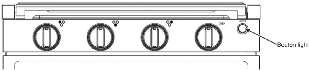 GE Profile PLD617RWSS - Éclairage du four et des boutons de commande - 1