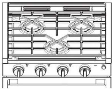 GE Profile PLD617RWSS - Cooktop Grate Orientation - 1