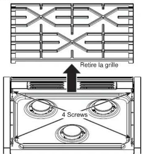 Retire la grille 4 Screws