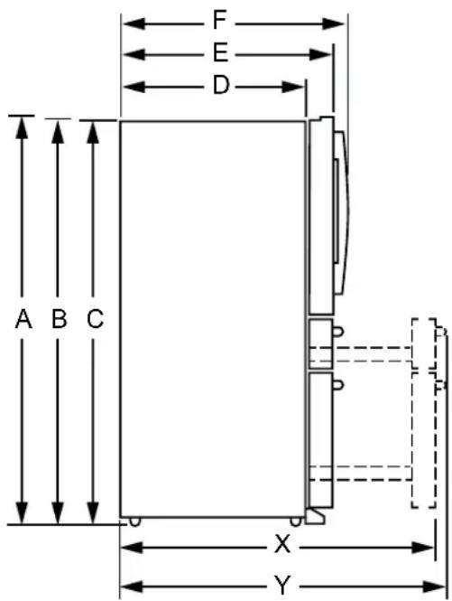 GE PAD28BYTFS - DIMENSIONES - 1